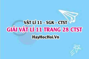 Giải Vật lí 11 trang 28 Chân trời sáng tạo SGK